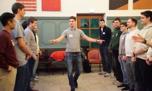 Die Donau Volleys Regensburg üben Zivilcourage gemeinsam mit der Dominik-Brunner-Stiftung